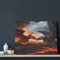 thumbnail image 3 of Gukieu Lava Dragon Print Canvas Decorative Hanging Painting, Waterproof Art Wall Decoration with Frame, Suitable for Living Room, Bedroom, 3 of 6