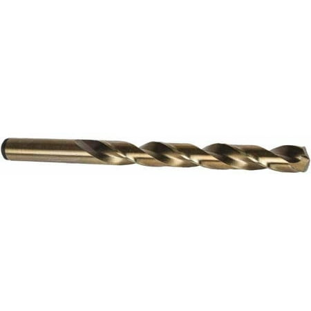 

Precision Twist Drill 7/16 135° Cobalt Jobber Drill Oxide/Gold Finish Right Hand Cut Spiral Flute Straight Shank 5-1/2 OAL Split Point