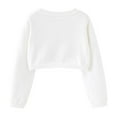 thumbnail image 5 of Gibobby Boys Girls Cardigan Sweater Cotton Uniforms Solid Kids Long Sleeve Button Up Sweaters Knit Tops,White,7-8 Years, 5 of 5