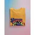 thumbnail image 3 of Happy Pride Bubblegum Banner Sweatshirt Women -Smartprints Designs, Female x-Large, 3 of 4