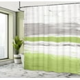 thumbnail image 4 of Ambesonne Grunge Shower Curtain, Abstract Brush Stroke Print, 69"Wx75"L, Apple Green and Pale Grey, 4 of 4