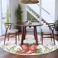 thumbnail image 3 of Round Rugs 5Ft, Christmas Round Area Rug Washable Indoor Throw Carpet, Cowboy Xmas Botanical Watercolor Soft Non Slip Circle Rug for Cabinet Bathroom Home Decor Aesthetic, 3 of 8