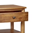 thumbnail image 3 of 24 Inch Teak Wood Nightstand, 1 Drawer and 2 Shelves, Brown, 3 of 5