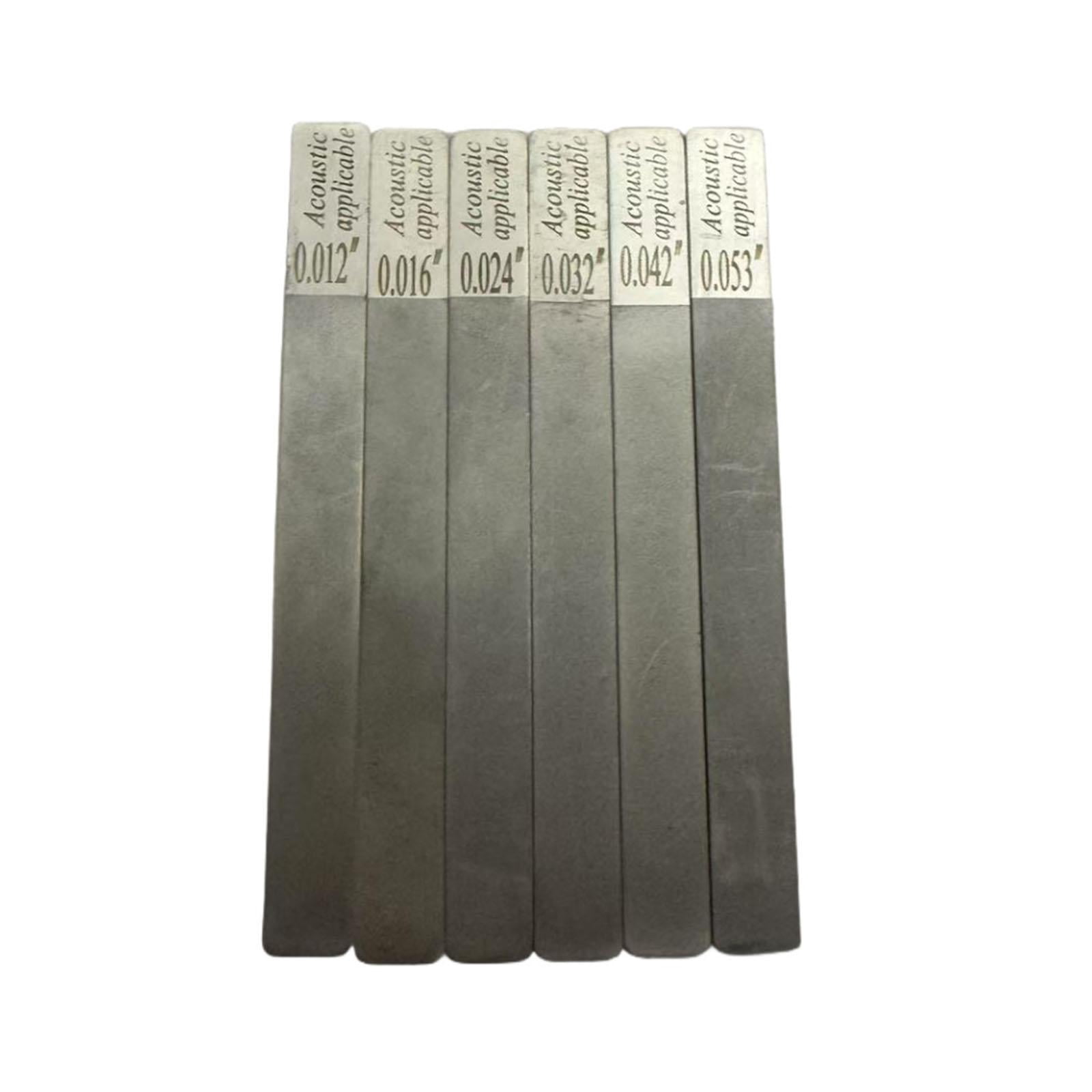 LeeQinersw 6Pcs Guitar Gauged Nut Slotting File Set Stainless Steel for Repairing Parts Acoustic 12 to 53