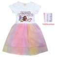 thumbnail image 1 of Gabby Cats, vestido de princesa para niñas de 2 a 9 años, ropa para niños, vestidos de verano para niños, compras en casa, fiesta de cumpleaños, bebé zhangmenya  LED, 1 of 2