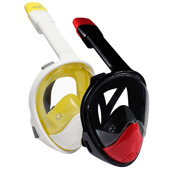 Full-Face Snorkel Mask Underwater Diving Gear Tubeless Design Tight Seal by Ivation