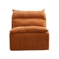 thumbnail image 2 of Orange Polyester Accent Chair, Armless Single Seater Sofa for Living Room, Bedroom, and Office, Modern Lounge Chair with Ergonomic Backrest, 2 of 10