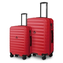 Luggage Sets 2 Piece Hardside Expandable Suitcases with Spinner Wheels TSA Lock, 20" Carry-on and 25" Mid-Checked Luggage, Red, LA13601