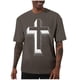 thumbnail image 1 of Camisas de Manga Corta de los Hombres Casual Pascua-Impresión Suelta Deportes Elásticos Cuello Redondo, Suave Blusa de Poliéster Spandex, 1 of 6