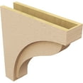 thumbnail image 5 of 5"W x 20"D x 20"H Thin Helena Rough Cedar Woodgrain TimberThane Corbel, Primed Tan, 5 of 6