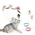 thumbnail image 2 of 2 Unidades De Collar Para Gatos, Juguete Ajustable, Collar De Plumas Para Gatos, Varita Para Gatos Con Collar De Silicona, Divertido Palo Para Gatos, Juguetes Interactivos Para Gatos De Interior, Pa, 2 of 2