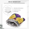 thumbnail image 5 of Disketp Mardi Gras4 Oven Mitts And Potholders Bbq Gloves-Oven Mitts And Pot Holders With Recycled Infill Silicone Non-Slip Cooking Gloves For Cooking Baking Grilling, 5 of 9