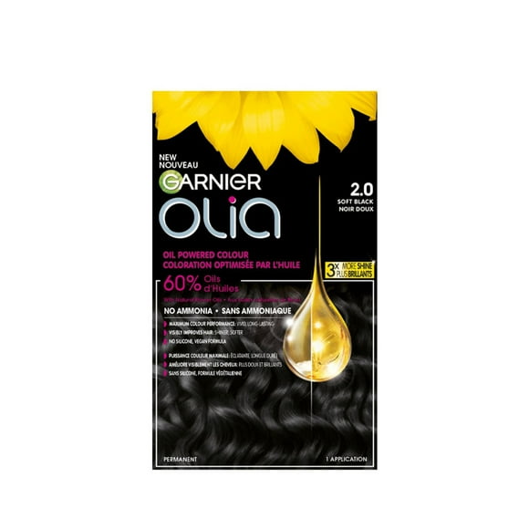 Olia Permanent Hair Dye Ammonia Free, 100% Grey Coverage, 1 pack
