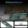 thumbnail image 3 of Allytechgroup iPhone X/ iPhone XS Case Cover, Bumper Shockproof Case with Ring Holder Stand Compatible with Car Mount Premium PC and TPU Phone Case for iPhone X/ iPhone XS, Darkgreen, 3 of 7