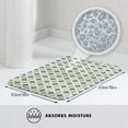thumbnail image 6 of Bathroom Rugs Non Slip Washable - Green Gray Geometric Pattern Kitchen Mats for Floor, Area Rugs for Entryway Rugs Indoor, Laundry Bathroom Room Door Rug with Rubber Backing 20x31.5in, 6 of 8