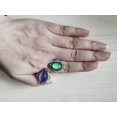 thumbnail image 4 of shiyou-2 PCS Oval Mood Ring Retro Style Adjustable Finger Ring for Lovers Friends-One Size fits All, 4 of 4