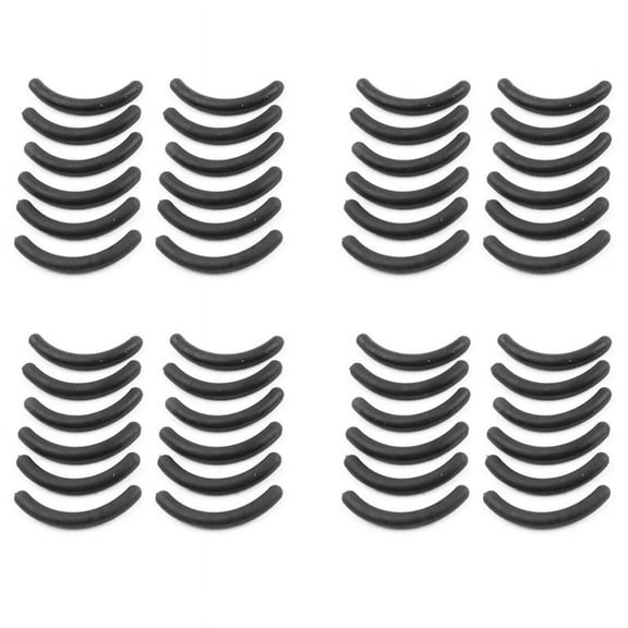 48 Pcs Black Rubber Makeup Tool Eyelash Curler Replacement Pads for Lady