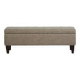 thumbnail image 2 of Simpli Home Monroe - Ottoman - Rectangulaire - Tissu Aspect Mousse, Contreplaqué, Lin - Brun Faon, 2 of 5