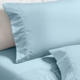 thumbnail image 3 of Superior Cotton Blend 600 Thread Count Dash Stitch Hem Sheet Set, California King, Blue, 3 of 8