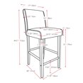 thumbnail image 4 of Ira Smooth Fabric Upholstered Bar Height Bar Stool with Wood Legs, 4 of 4