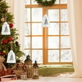 thumbnail image 5 of White Christmas Bells Iron Ornament, 11x7x7 Inch Holiday Hanging Decor for Tree Door Wall, Festive Decoration, 5 of 6