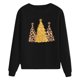 thumbnail image 3 of Gibobby Sudaderas navideñas Sudadera de Navidad Sudadera con cuello redondo para mujer de manga larga(Negro,G), 3 of 4