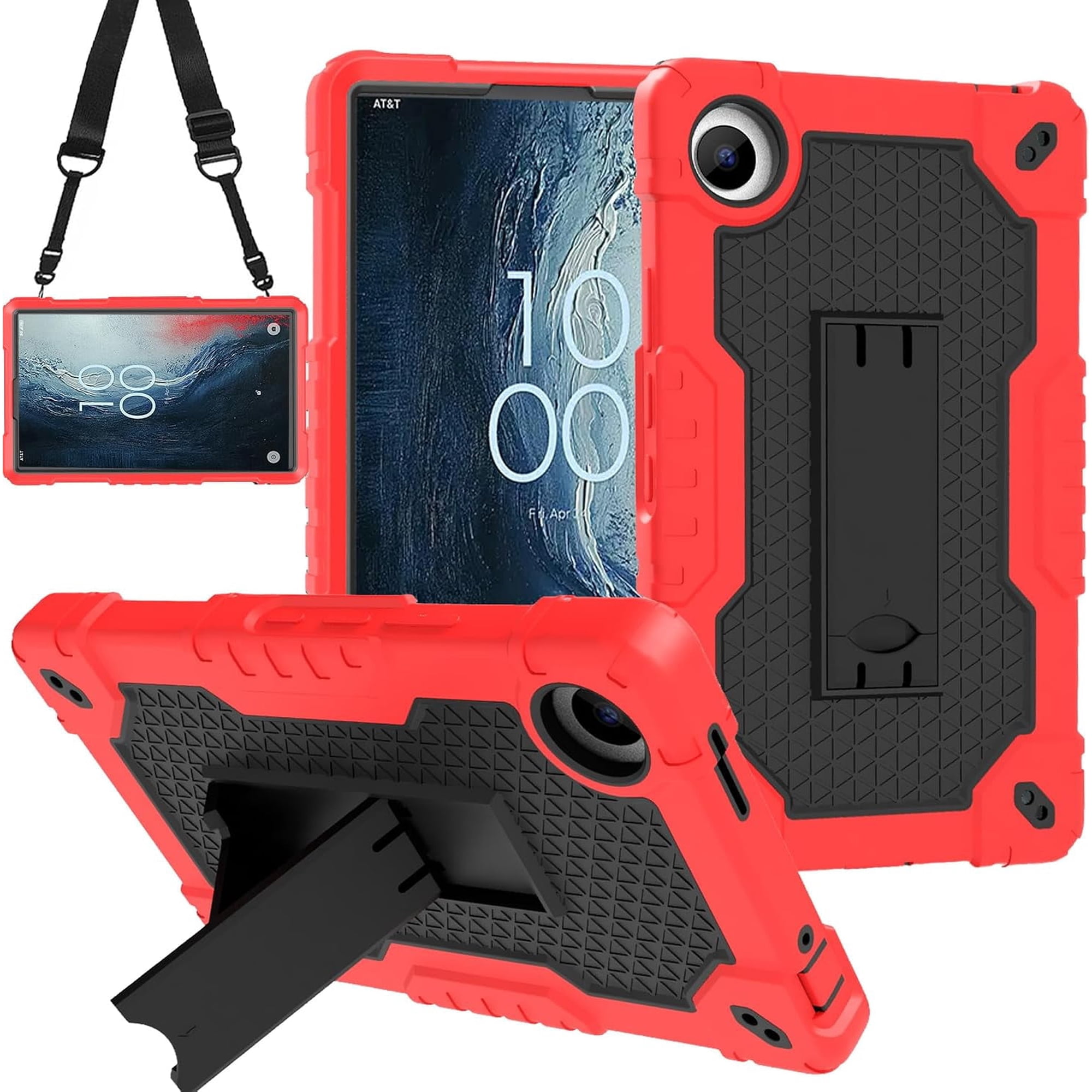 Doemoil Case for TCL TAB 8 Gen 2 8.7 Inch /TCL TAB 8 NXTPAPER 5G 8.7 Inch Tablet(Red/Black)