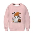 thumbnail image 5 of Heisall Womens Sweatshirt Halloween Theme Glitter Print Round Neck Casual Sporty Long Sleeve Fleece-lined Autumn Winter Fashion Casual Tops, 5 of 9