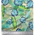 thumbnail image 1 of Soimoi Poly Georgette Fabric Leaves Tropical Decor Fabric Printed Yard 42 Inch Wide, 1 of 1