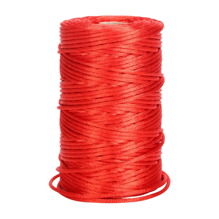Red Nylon String Cord - 1MM 100 Yards Braided Ornament Bracelet Twine  String for Bracelet Making, Nylon Necklace Jewelry Thread Clay Bead String  for
