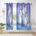thumbnail image 6 of Penguins Plush Absorbent Breathable Sheer Curtains 63x52in Soft Light Filtering, UV Protection and Thermal Insulation, 6 of 7