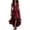 Red, variant on Staron Women's Dress Casual Party V-Neck Sleeveless Ruffle Hem A-Line Cocktail Evening Elegant Solid Color, Wine S