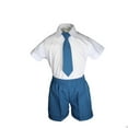thumbnail image 6 of Boys Baby Toddler Formal Wedding Teal Turquoise Aqua Vest Sets Shorts Suits S-4T, 6 of 6