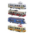 thumbnail image 1 of Yinanstore 4Pcs Bus Model Toys Friction Powered Car Openable Door Pull for Desktop Decor - B B, 1 of 7