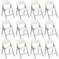 thumbnail image 1 of Costway Folding Chairs Set of 12 HDPE Plastic Chairs with Metal Frame for Home Office, 1 of 9