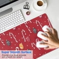 thumbnail image 4 of Long Mouse Pads for Desk,Red Christmas Candy Cane Pattern Desk Mats on Top Of Desks, Desk Mouse Pad Extra Large with 3mm Non-Slip Base and Stitched Edge for Gaming,Office,Work,Home 35.4x15.7in, 4 of 5