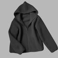 thumbnail image 5 of CHGBMOK Women Sherpa Fleece Hooded Jacket Full Zip Up Long Sleeve Cropped Outerwear Loose Fit Casual Warm Coat, 5 of 6