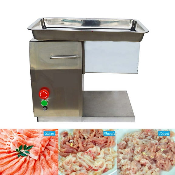 EQCOTWEA Commercial QX 5mm Shredded Meat Slicer Cutting Machine Steak Beef Pork Cutter