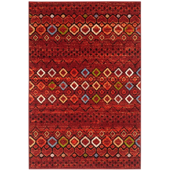 Safavieh Amsterdam Gladwin Geometric Area Rug, Terracotta/Multi, 4' x 6'