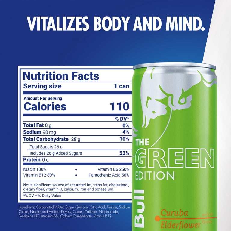 Red Bull, Energy Drink, 8.4 fl oz, Green Edition Curuba