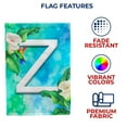 thumbnail image 5 of America Forever Summer Flowers Birds Monogram House Flag Letter Z 28 x 40 inches Hummingbird Calla Lily Spring Floral Double Sided Vertical Outdoor Yard Lawn Decorative White Floral House Flag, 5 of 5