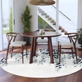 thumbnail image 3 of Round Rug 7Ft Washable Non-Slip, Blue Teal Eucalyptus Circle Area Rugs for Living Room Bedroom, Weeping Botanical Leaf Watercolor Indoor Floor Mats Carpet Runner for Home Decor Aesthetic, 3 of 8