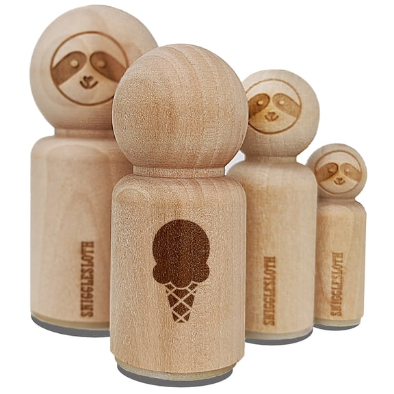 Single Scoop Ice Cream Cone Rubber Stamp for Scrapbooking Crafting Stamping - Mini 1/2 Inch
