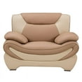thumbnail image 3 of AE209 Camel (Tan) and Ivory Color With With Faux Leather Chair, 3 of 3