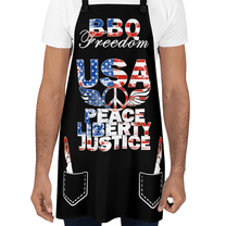 4th of July BBQ Aprons for Men & Women USA Chef Apron Patriotic Grilling Gifts for Men American BBQ Apron