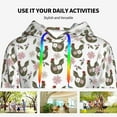 thumbnail image 4 of Salouo Flowe Rooster Pattern Hoodie Sweatshirts for Women, Autumn Pullover Hoodie Workout Sweat Women's Long Sleeve Preppy Sweatshirts-Medium, 4 of 7