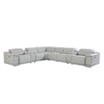 thumbnail image 5 of HomeRoots Italian Leather Power Reclining U Shaped Eight Piece Corner Sectional, 5 of 8
