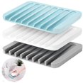 thumbnail image 1 of 3 Pack Soap Dish Silicone Rubber Soap Holder Stand Saver Tray Case, 1 of 4