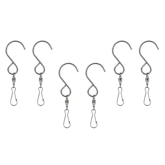6 Pieza Cuelgan s Giratorios De Acero Inoxidable Clip Garden Chime Wind Sunnimix Gancho giratorio de acero inoxidable