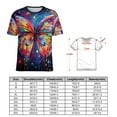 thumbnail image 2 of Colorful Butterfly T Shirts Basic T-Shirt Short Sleeve Ladies Tee Shirt Summer Graphic Clothing, 2 of 5